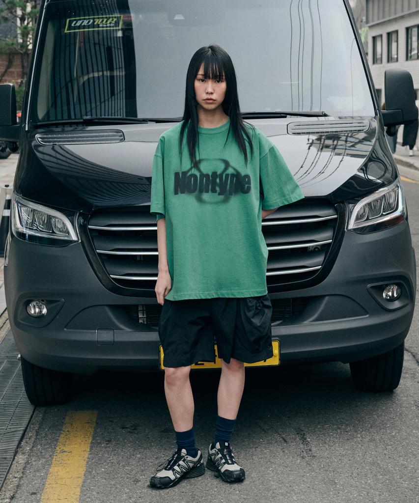 Nontai Pigment Fade Symbol T-Shirts (Green)