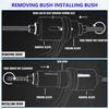 37Pcs Pull & Press Sleeve Kit, Universal Seal Bearing Bushing Tool Kit with 4 Spindles & Case