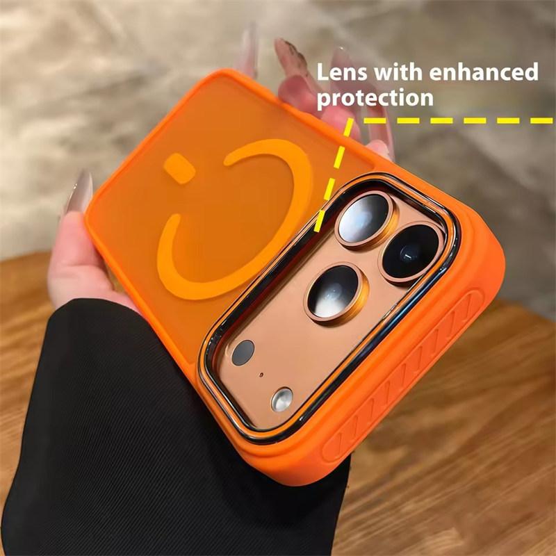 Kabelloses Laden Matte Magnetische Hülle für iPhone 17 16 Pro Max 15 14 Plus 13 12 11 17 Air Anti-Fall Bumper Durchscheinende TPU-Hülle