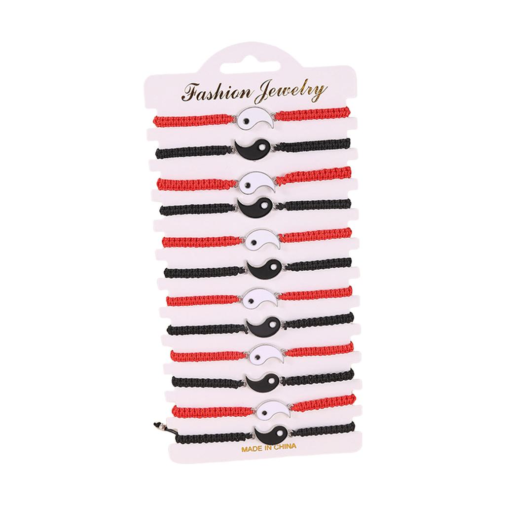 Set of 12 Unique Handmade Bracelet Soft Bracelet Fashion Wristband Woven Bracelet Alloy Texture for Various Occasions