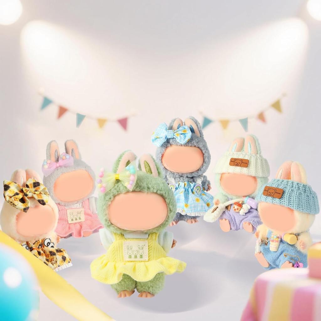 Ruokey Plush Clothes, Outfit Only, 15cm17cm Plush Doll Clothes, Cute Costume Dress-Up DIY Accessories, Doll Suit, Jumpsuit, Photo Path, Doll