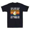 Chick I May Look Calm But In My Head I’ve Pecked You 3 Times Retro Men's T-Shirt