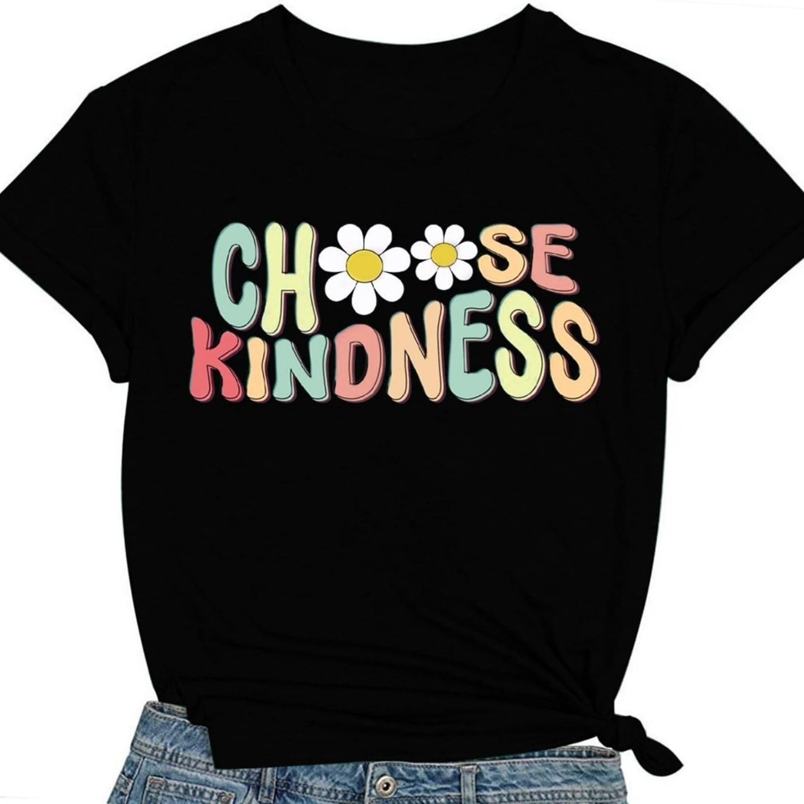 Be Kind Shirt for Women Choose Kindness Tshirts Teacher Shirts Cute Kindness Tee Tops XXXXXL разноцветный