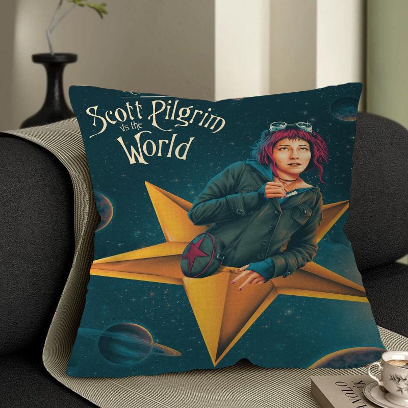 Scott Pilgrim Vs. The World Cushion Cover Pillowcase Upholstery Sofa Throw Pillow Home Decor Pillowcas