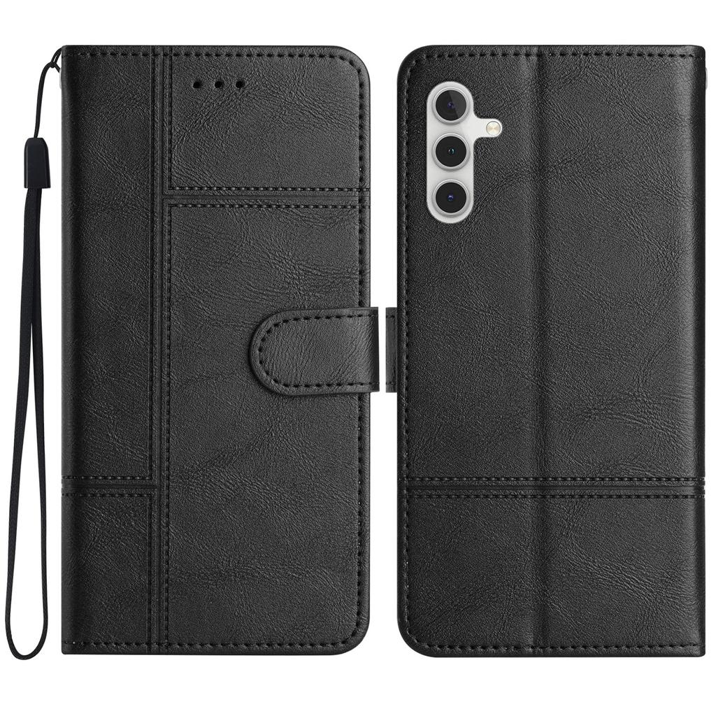 For Samsung Galaxy A56 5G Case Line Imprinted PU Leather Wallet Phone Cover