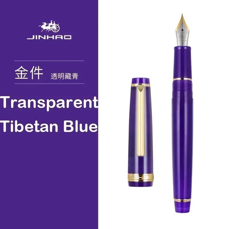 Jinhao 82 Fountain Pen Gold Trim Acrylic Barrel Fine Nib for Writing Calligraphy Signature School Office Supplies Stationery