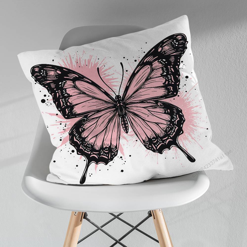 Beautiful Butterfly Art Throw Pillow Case Living Room Sofa Cushion Cover For Home Bedroom Decoration Protector