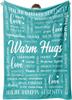Afterprints Warm Hugs Healing Blanket  Soft Comfort Throw Blankets X Inspirational Get Well Gifts for Women Breast Cancer Suppor