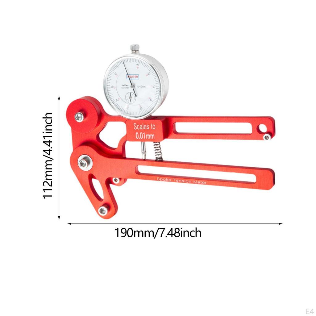 Speichenspannungsmesser Tragbarer Schraubenschlüssel Reparaturwerkzeug zum Reparieren Messen Fahrrad