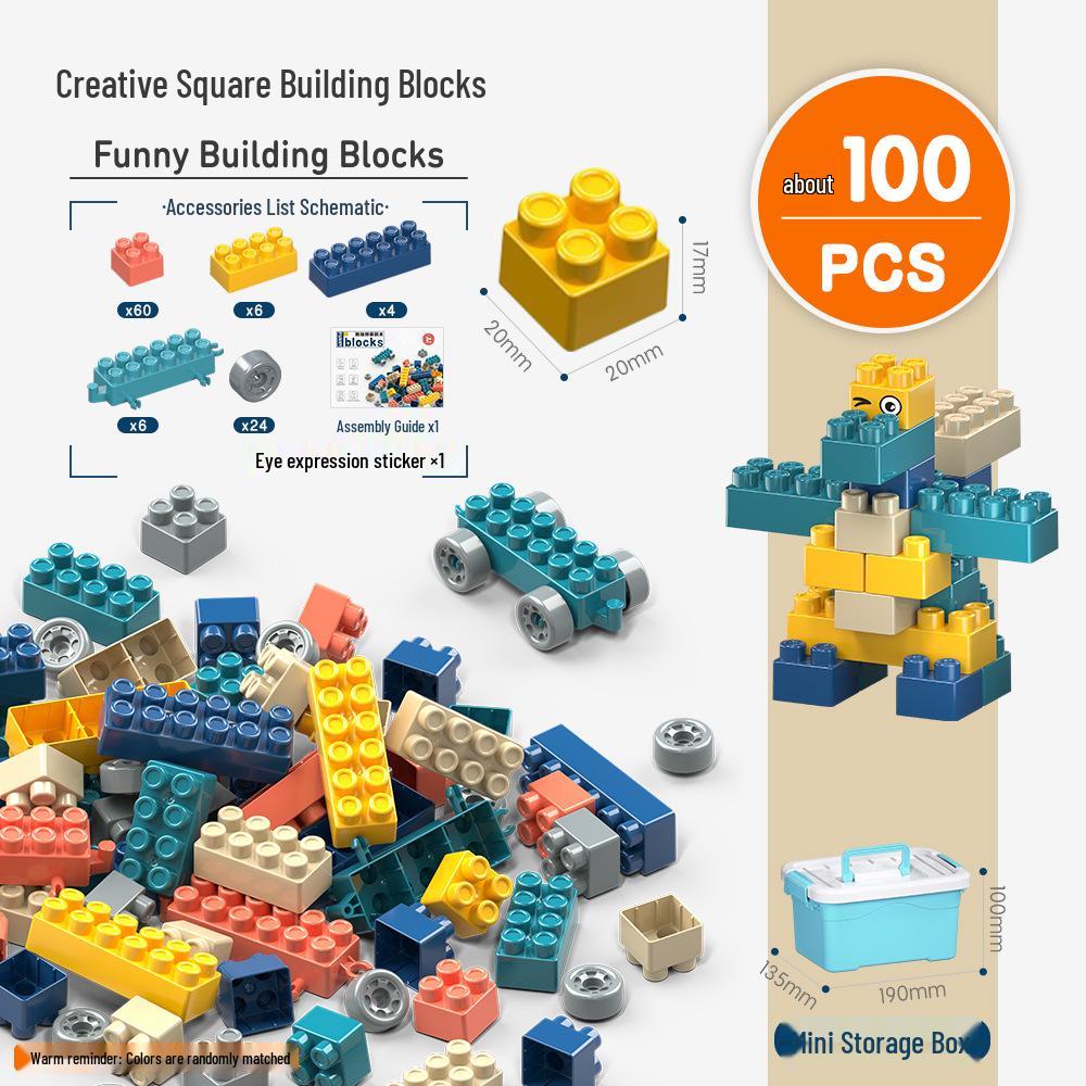 New Dual-Color Children's Building Blocks: Assembled Puzzle & Educational DIY Toys for Early Learning
