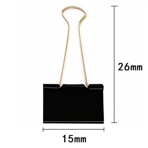 

10PCS Metal Paper Clip 19 25 32 41 51mm Foldback Metal Binder Clips Black Grip Clamps Paper Document Office School Stationery
