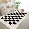 Simple Checkerboard Living Room Carpet Dirty-resistant Bedroom Decor Floor Mat Washable Sofa Coffee Table Rugs Kitchen Doormats