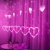 LED herzförmige hängende Vorhang Lichter String Net Weihnachten Home Party Home Decor