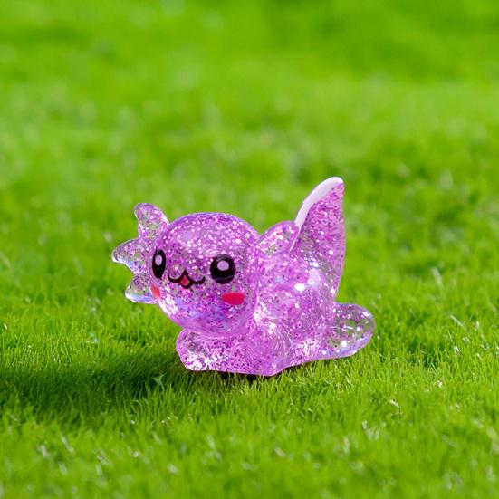 6 Pièces Mini Figurine Axolotl en Résine Modèles Miniatures d'Axolotl Ornement Minuscule Axolotl Scintillant pour Artisanat DIY Jardin Féerique Paysage Maison de Poupée Plante en Pot