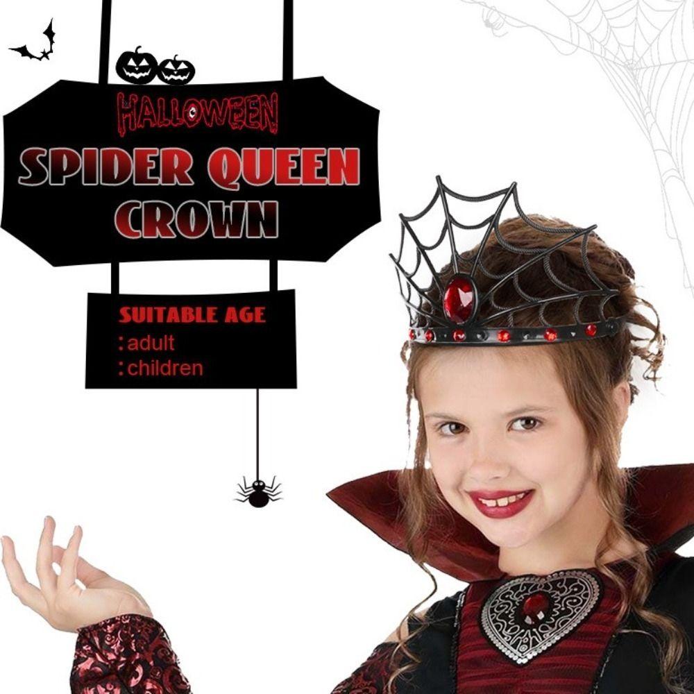 Gothic Spider Queen Crown Cosplay Halloween Headband Trendy Spider Web Headband  Carnival