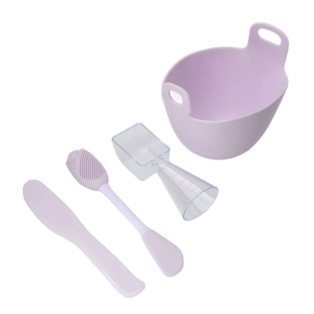Facial Mask Mixing Bowl Soft Reusable Silicone Face Mud Mask Mixing Bowl with Spoon for Beauty