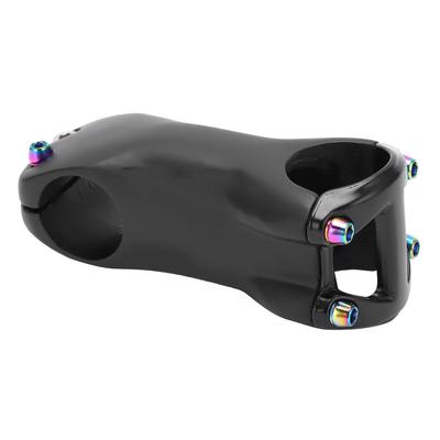 Potence de vélo Potence de guidon courte Tige en fibre de carbone 28,6‑31,8 MM Angle de 6 degrés Pièces de vélo 80 mm