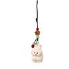 Wooden Carved Cartoon Bear Rabbit Keyring Animal Charm Keychain Travel Souvenirs Backpack Pendant Decorations Couple