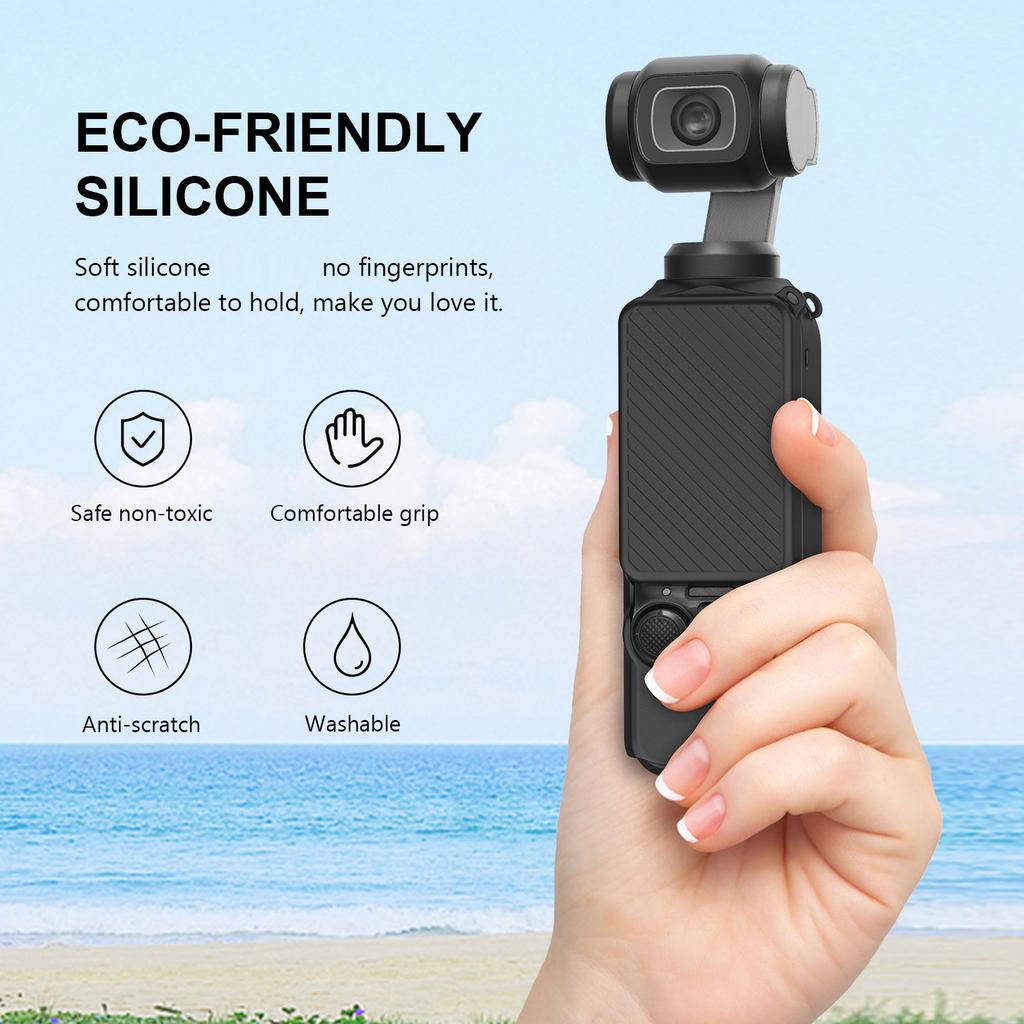 Protective Case for Pocket 4 Action Camera Silicone Cover Camera Dustproof Waterproof Silicone All Round Sleeve Cover