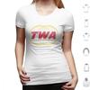 Twa Trans World T Shirt Big Size 100 Cotton Twa Flight Jetliner Pilot Retro Vintage 70s 80s 60 Mid Century Cool Old School