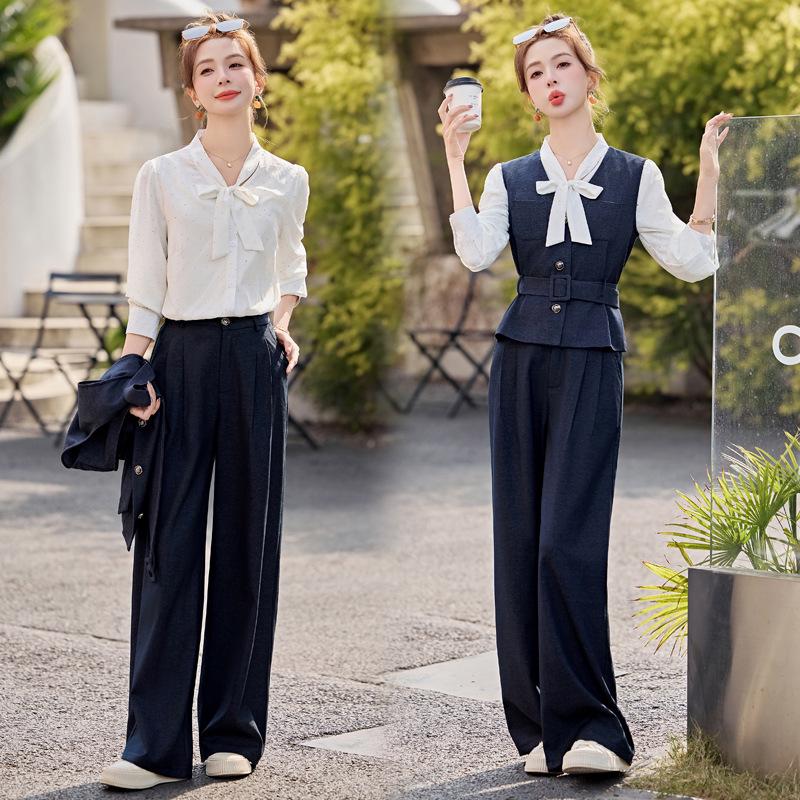 

Женский модный костюм Весна 2025: Стильный комплект: рубашка, джинсовый жилет и брюки широкого кроя YF2551 XXL (65-70 kg)