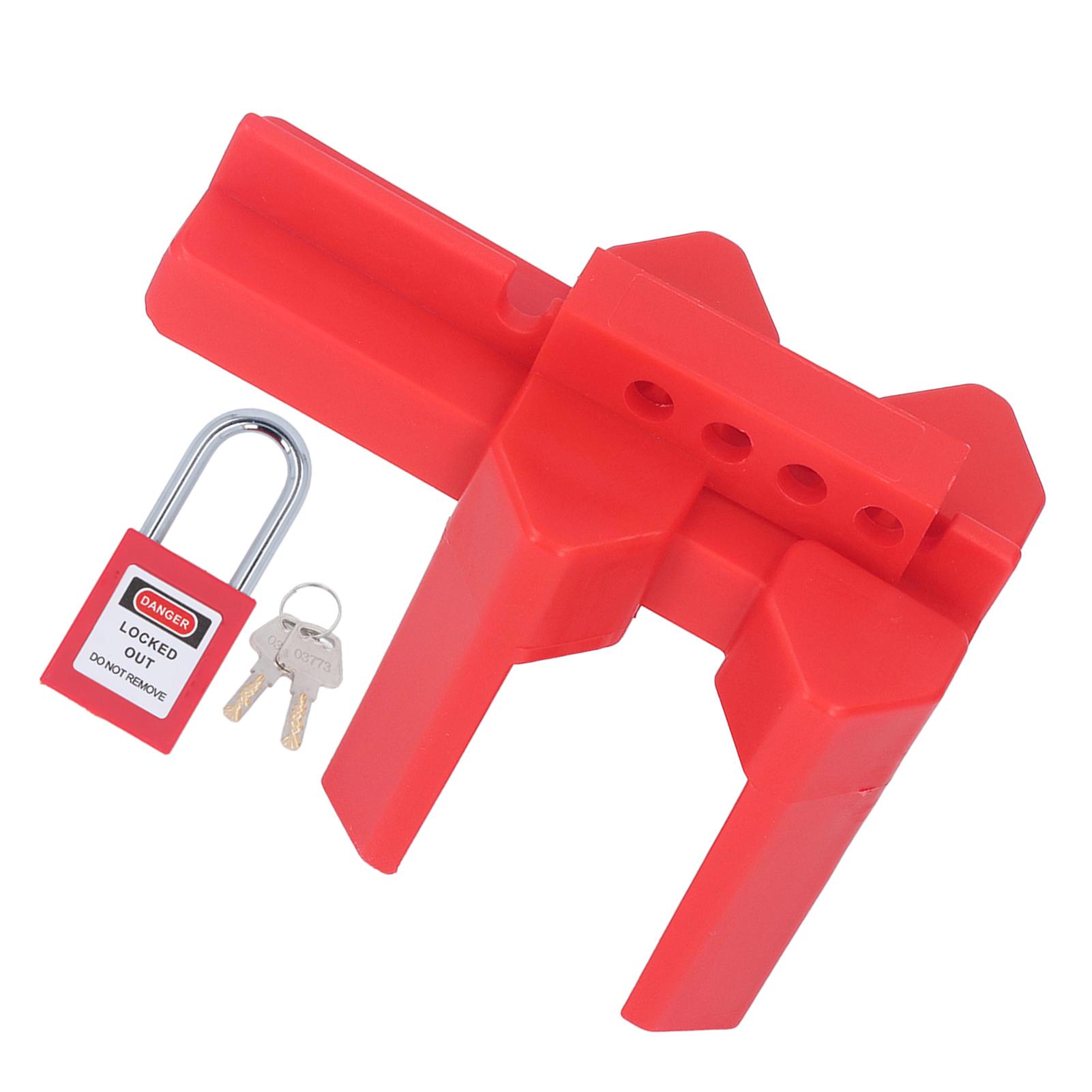 Width Adjustable Ball Valve Lock 38mm Safety Lock Set for Industrial Chemical Electrical Stainless steel+PP