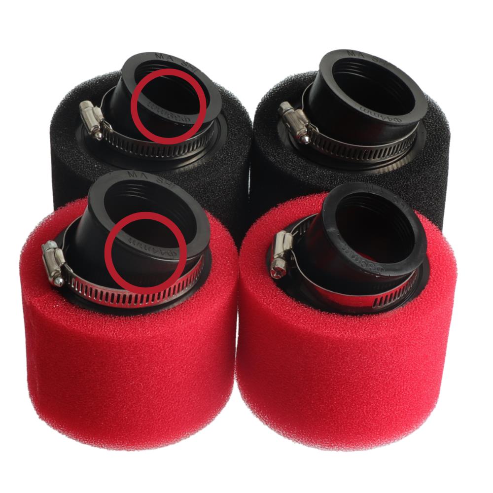 1Pc Black/Red Dual Foam Air Filter 35mm 38mm 42mm 45mm 48mm 50mm Universal Cleaner for Moped Scooter Off-road Bike Parts Air Filters 7