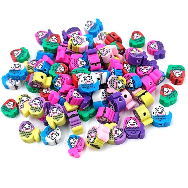 Home Party Supplies Handmade Material Butterfly Heart Mixed Color Creative 10Pcs DIY Jewelry Accessories Peadants Cartoon Fish Star Loose Beads