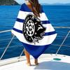 Flame Soccer Emblem Printed Beach Towel, Super Soft Microfiber, Perfect Gift Birthday, for Pool, Beach, Travel, for family and friends