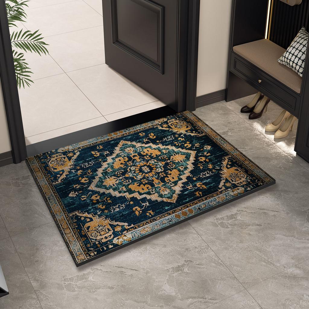 Luxury Vintage Doormat Entrance Door Mat Outdoor Welcome Front Room Rugs Foot Mat Hallway Carpet Floor Bath Mats Washable