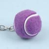 6 Color Key Chain Tennis Ball Metal Keychain Car Key Chain Key Ring Sports Chain Sliver Color Pendant