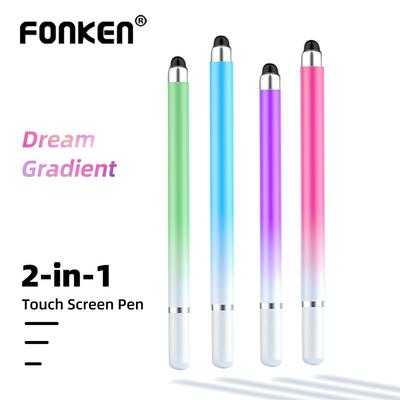FONKEN Dotykové pero 2v1 Macaron Kapacitní dotyková tužka s přechodem Univerzální tužka na kreslení obrazovky pro tablet s telefonem Android