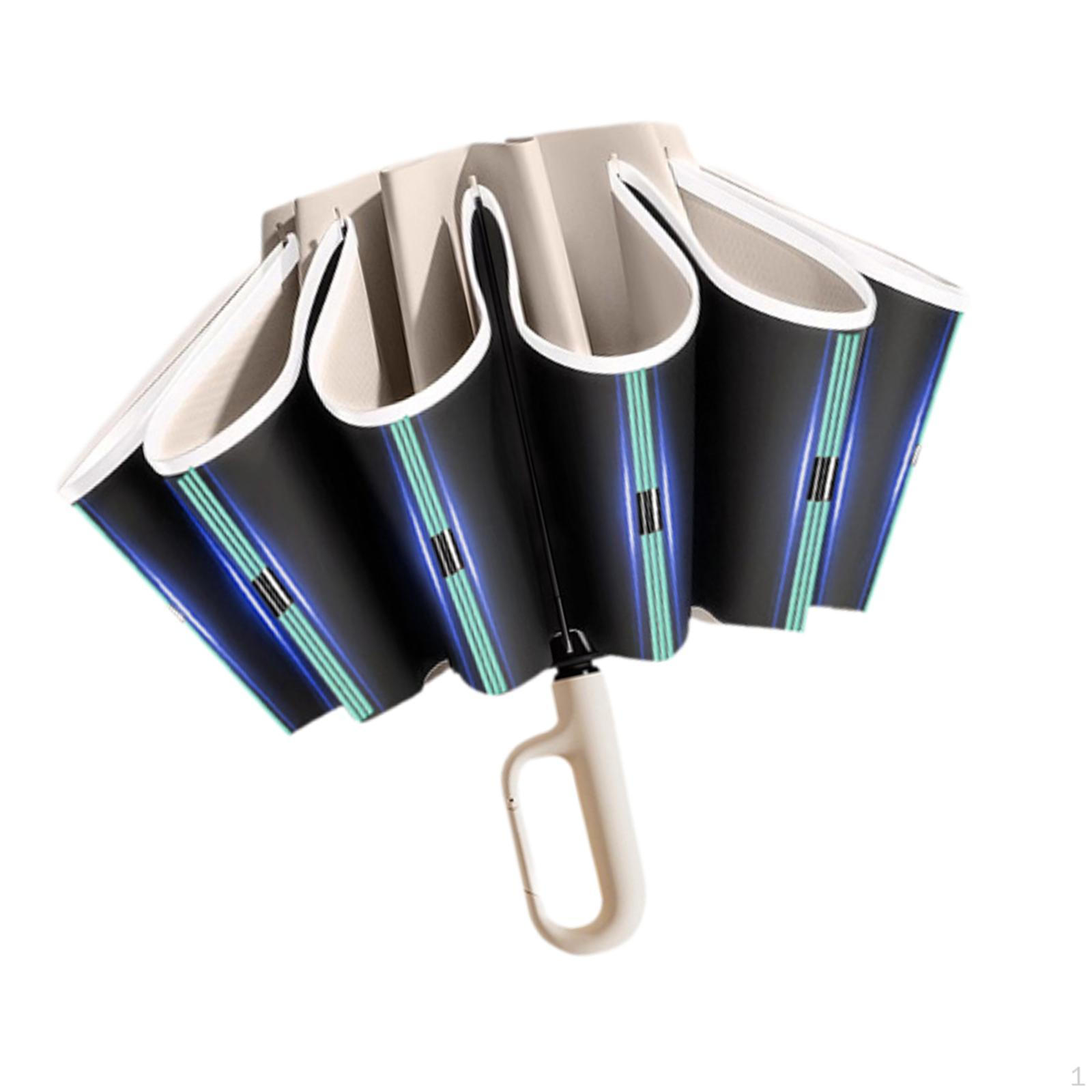 Automatic Folding Umbrella 60 Ribs Sun Rain Umbrellas бежевый