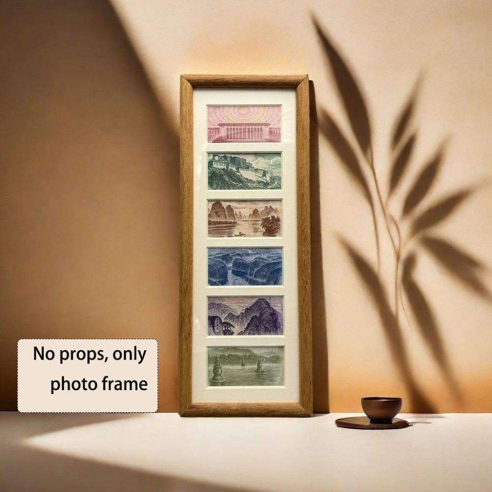 

Lucky-enhancing Coin Display Picture Frame Coin Calligraphy and Painting Six-piece Frame style 2