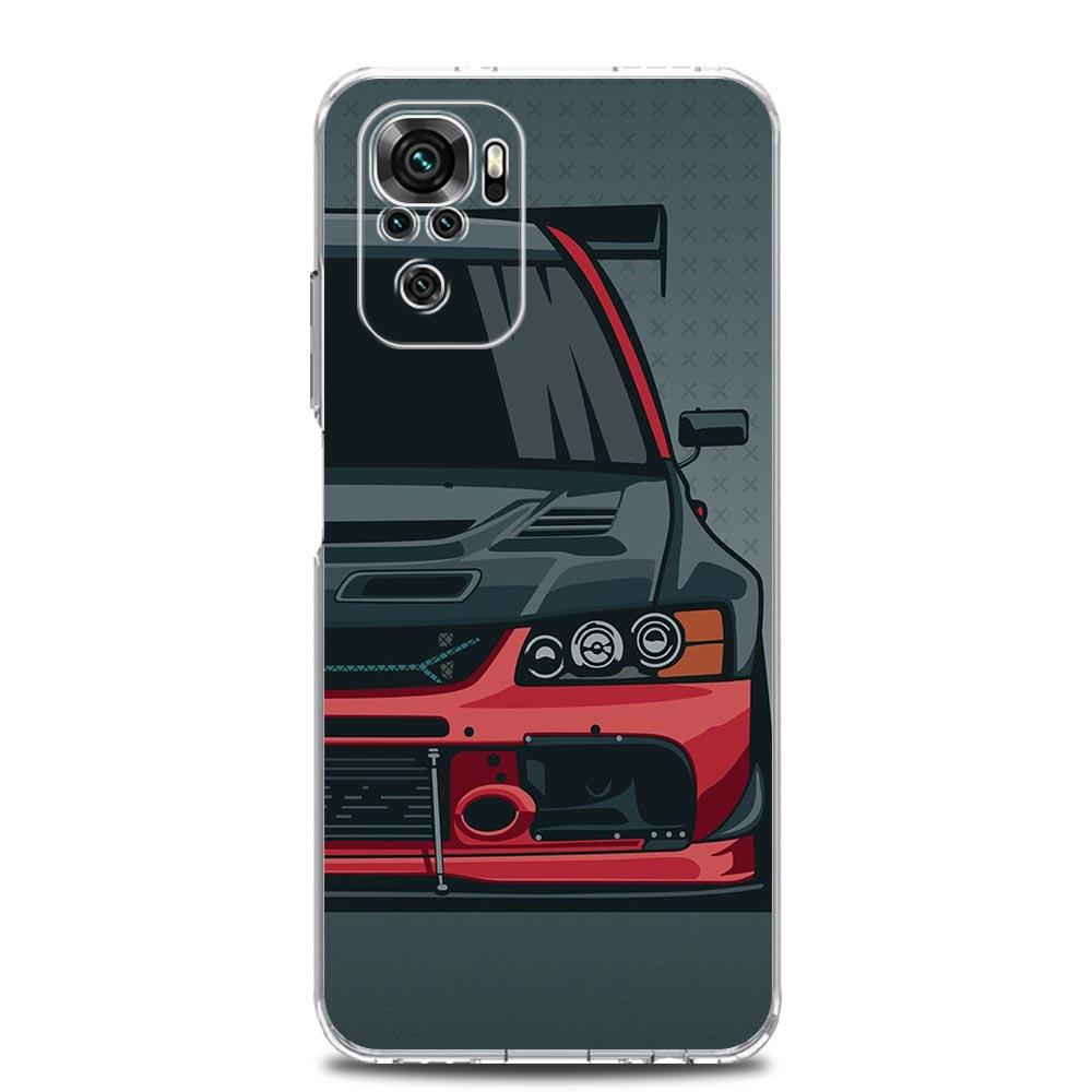 

Japan JDM Sports Car Soft Phone Case For Xiaomi Redmi Note 12 11 9S 9 8 10 Pro Plus 7 8T 9C 9A 8A K40 Gaming Clear Cover Coque Redmi Note 10Pro