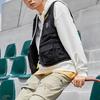 Li Ning X Chinatown Market Kollaboration Utility Multi-Pocket Mesh Gespleißte Lockere Weste Herrenwesten Schwarz AMDR057-1