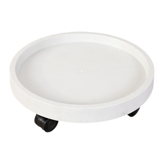 Wheeled Plant Caddy Round Plant Pot Pallet with 4 Wheels Mobile Flowerpot Stand Flower Pot Mover Planter Caddy for Indoor Outdoor Use