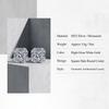 S925 Sterling Silver Platinum Plated Luxury Moissanite Stud Earrings with Square Halo Round Brilliant Cut for Women