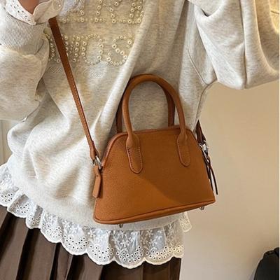 Niche Matte Shell Bag New Women's Versatile Sense Light Luxury Retro Shoulder Messenger Handbag