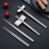 Non-slip Round Stainless Steel Chopsticks