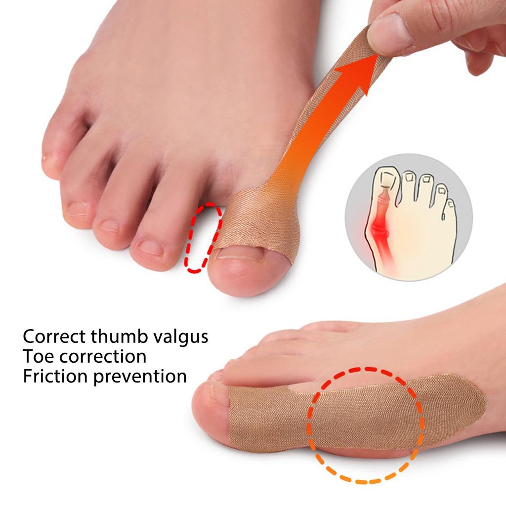 10pcs Turf Toe Tape Strap Fixation Breathable Adhesive Toe Straightener for Relieving Soreness