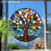 Acrylic Colorful Tree of Life Suncatcher Stained Glass Effect Window Hanging Ornament Spiritual Home Decor Gifts