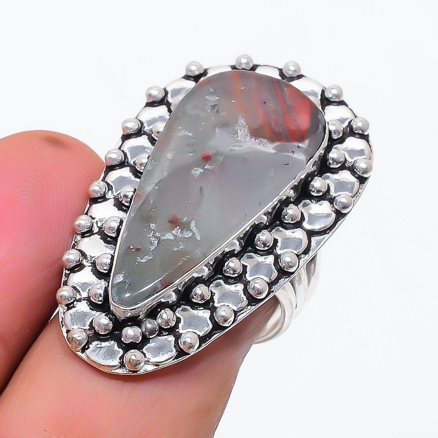 

Натуральный Болдер Опал Драгоценный Камень Серебро 925 Пробы Ювелирное Изделие Кольцо Размер 8 S1k51