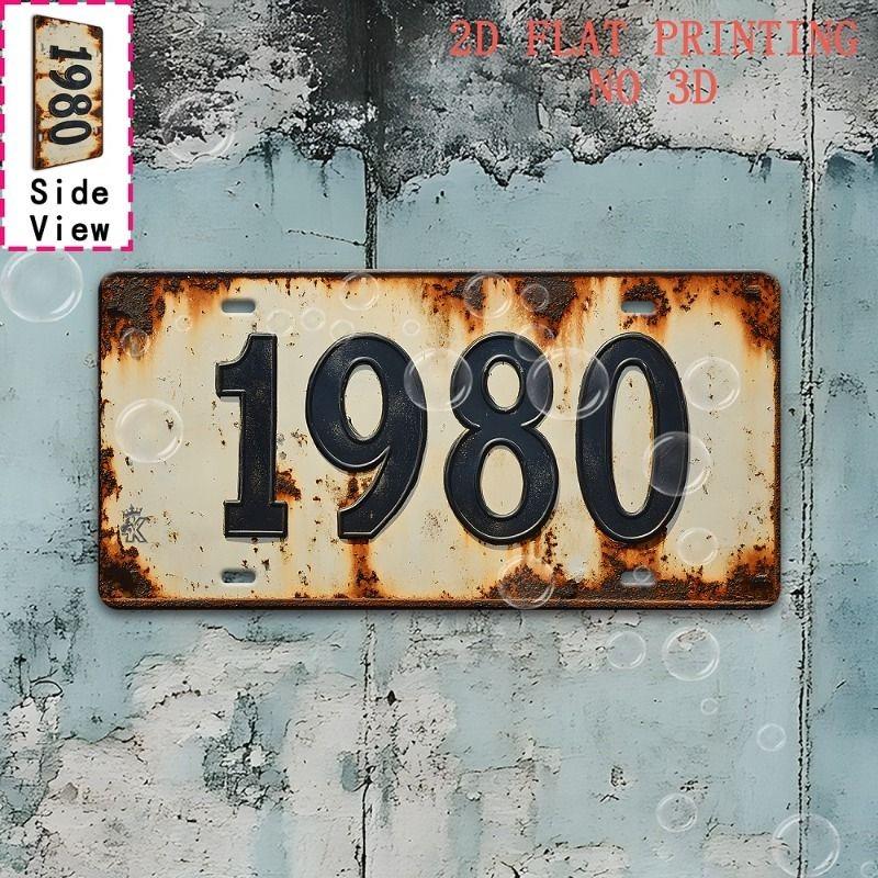 Motorcycle Souvenir License Plate, Metal Auto Wall Decor 15x30cm