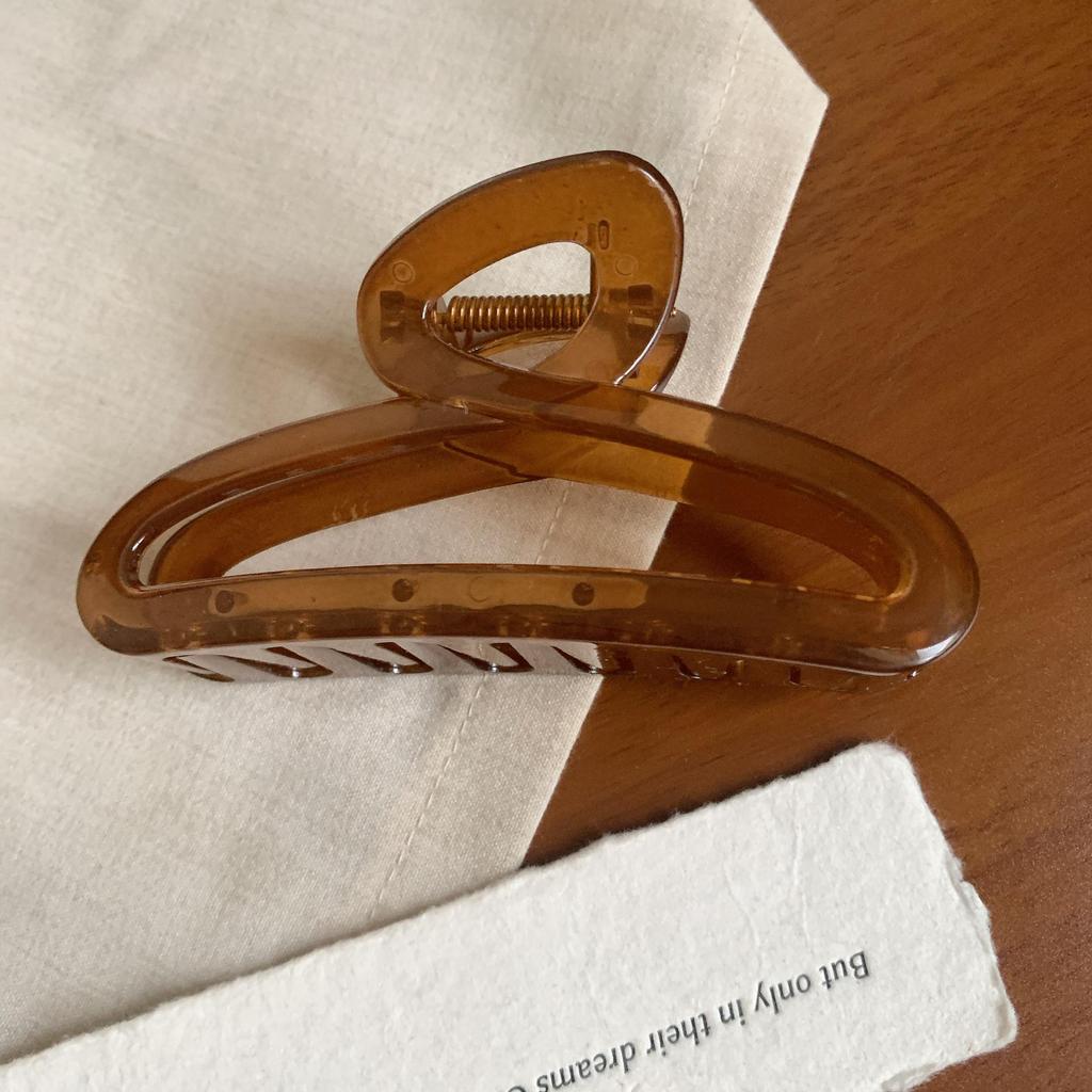 Jelly Color Large Shark Hair Clip for Women - 2024 High-End Bun and Back Hair Clip