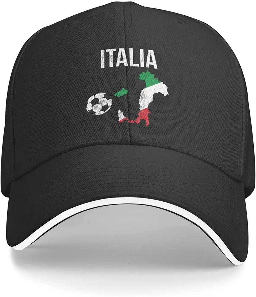 Italien Italien Italienische Flagge Fußball Klassiker Dad Hat Baseballkappe Verstellbar Polo Trucker Unisex Stil Kopfbedeckung