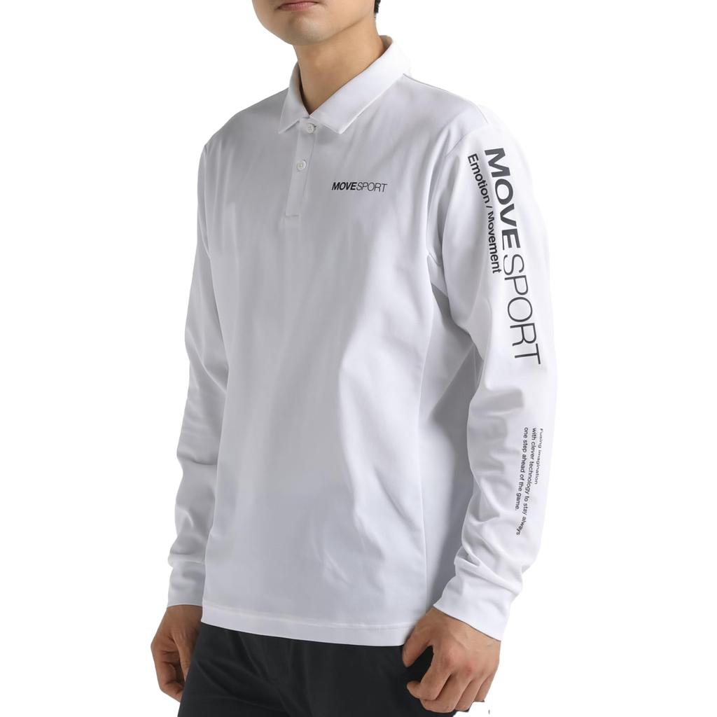 Move Sports Long Sleeve Polo Shirt S.F.TECH ST4FLSZ1MB_WH00_O
