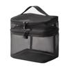 2025 Double Layer Large-Capacity Handheld Nylon Transparent Makeup Organizer Bag