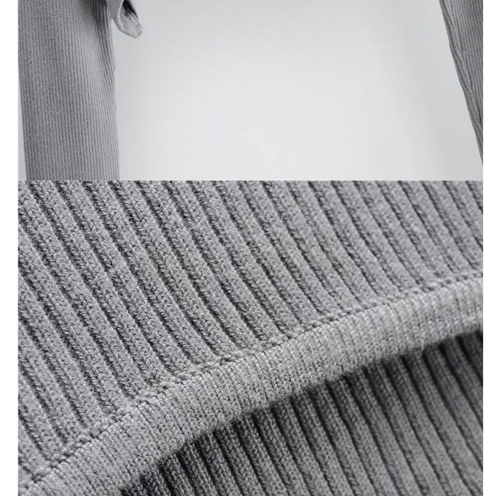 Women's Neck Ribbed Crop Top Pullover Long Sleeve Cropped T-Shirt Casual Boleros Shurgs Streetwear