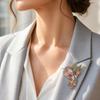 Kolibrie Broche Bloemenontwerp Kristal Versierde Metaallegering Speld Accessoire voor Kleding Tassen en Hoeden Elegante Op de Natuur Geïnspireerde Sieraden